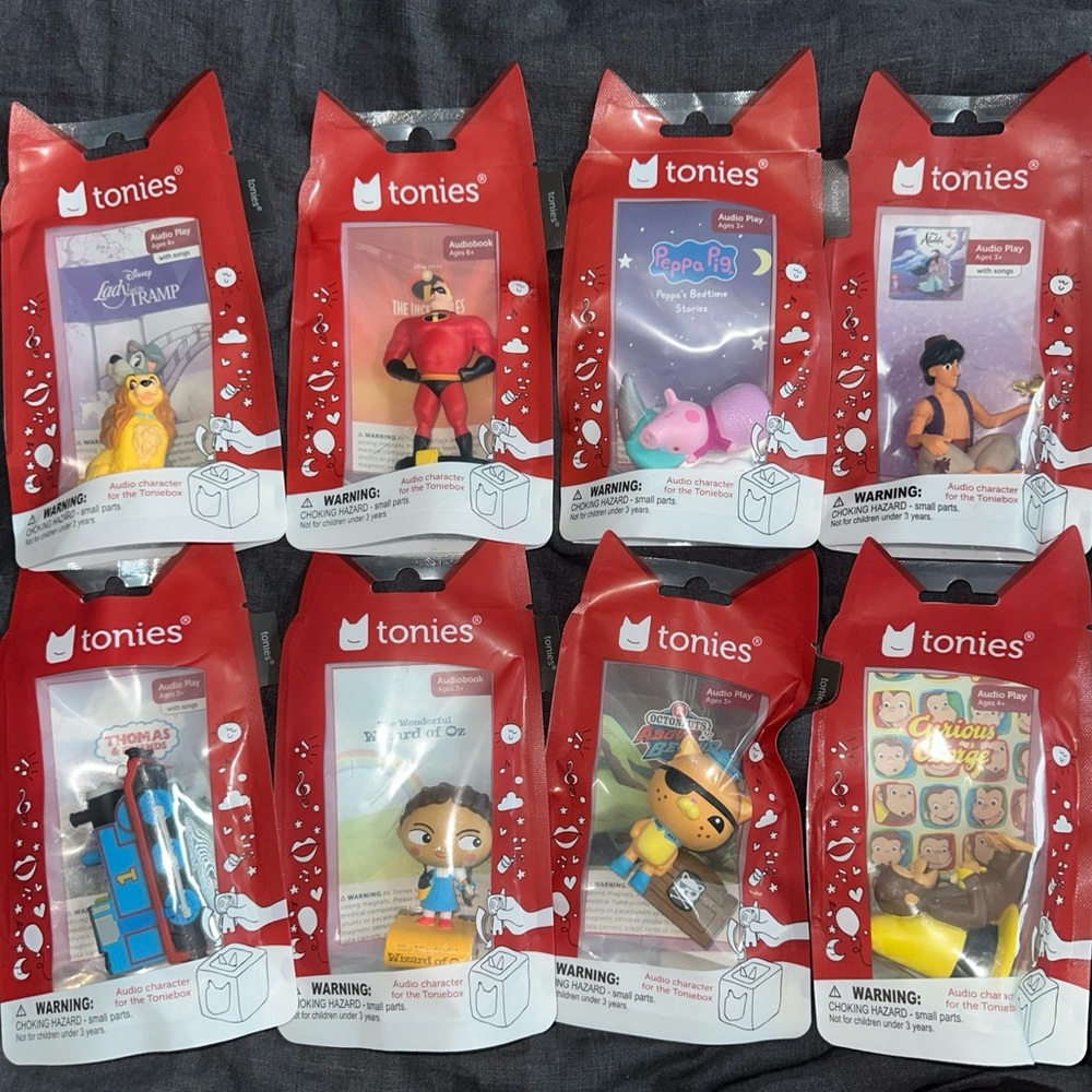 LOT of 8 TONIES Audio Characters Toniebox Peppa Pig Octonauts Curious George New
